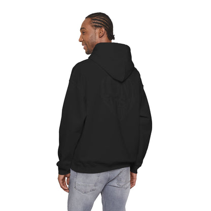 Hoodie — Black Heart Typography “Love” Graphic Pullover