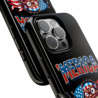 'MERICA Patriotic Phone Case — American Flag Madman Design