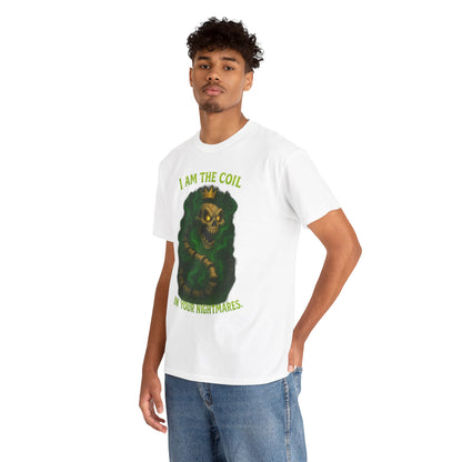 Skull Snake Crown Tee | I Am The Coil Nightmare Illustration