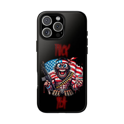 Phone Case — American Flag Skull Soldier Design (Tough Cases)
