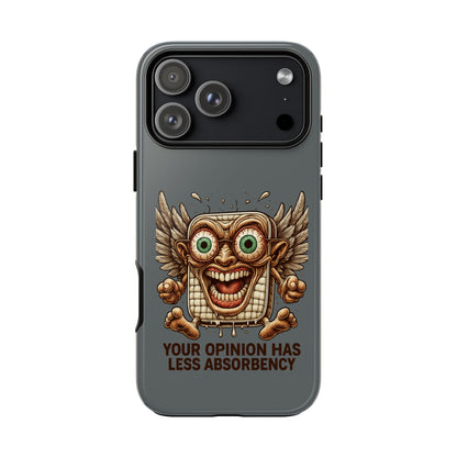 Phone Case — Funny Vintage Winged Toaster Design (“Your Opinion Has Less Absorbency”)