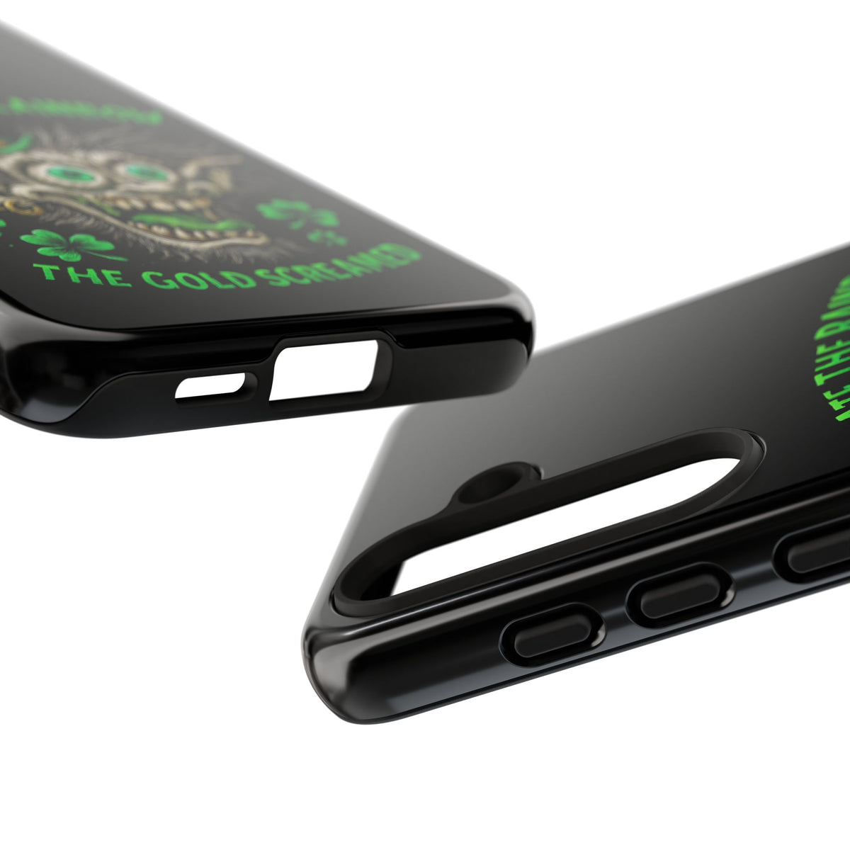 St. Patrick's Horror Phone Case — "I Ate the Rainbow, The Gold Screamed" Lucky Goblin Design