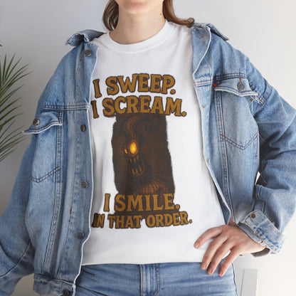 Creepy Pumpkin Lantern I Sweep I Scream I Smile T-Shirt
