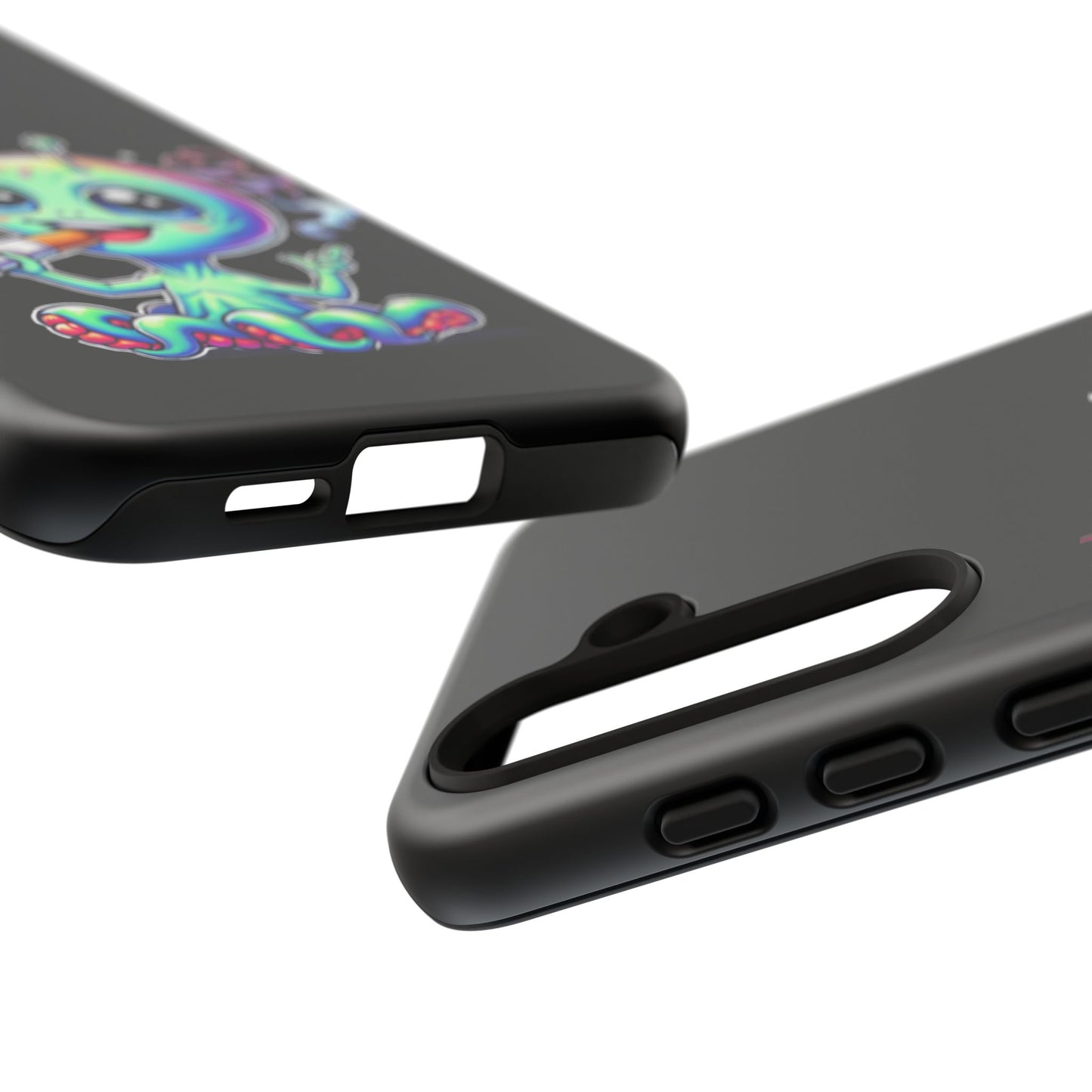 Alien Smoking Rainbow Joint Phone Case — Cute Psychedelic Cannabis iPhone Cover
