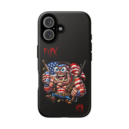 Patriotic Madman Phone Case — 'Funk Yea' USA Flag Tough Case
