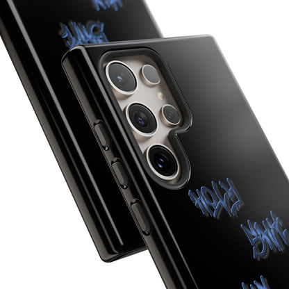 Phone Case — Blue Neon Graffiti "Tough Cases" Protective Cover