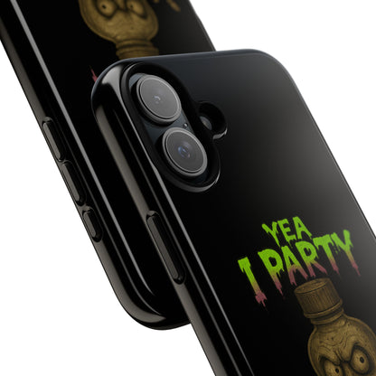 Phone Case — 'Yea I Party' Creepy Baby Bottle Graphic