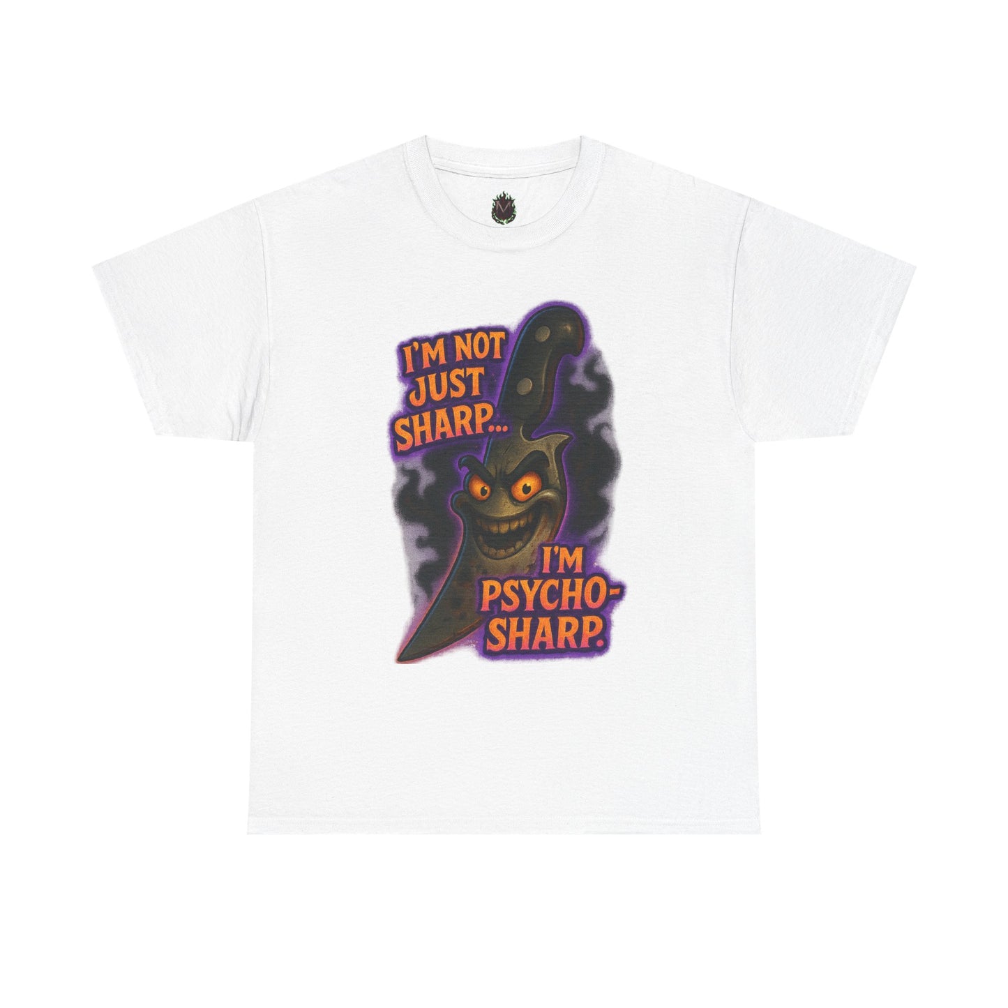 Psycho-Sharp Knife Character tee | Horror Knife Illustration
