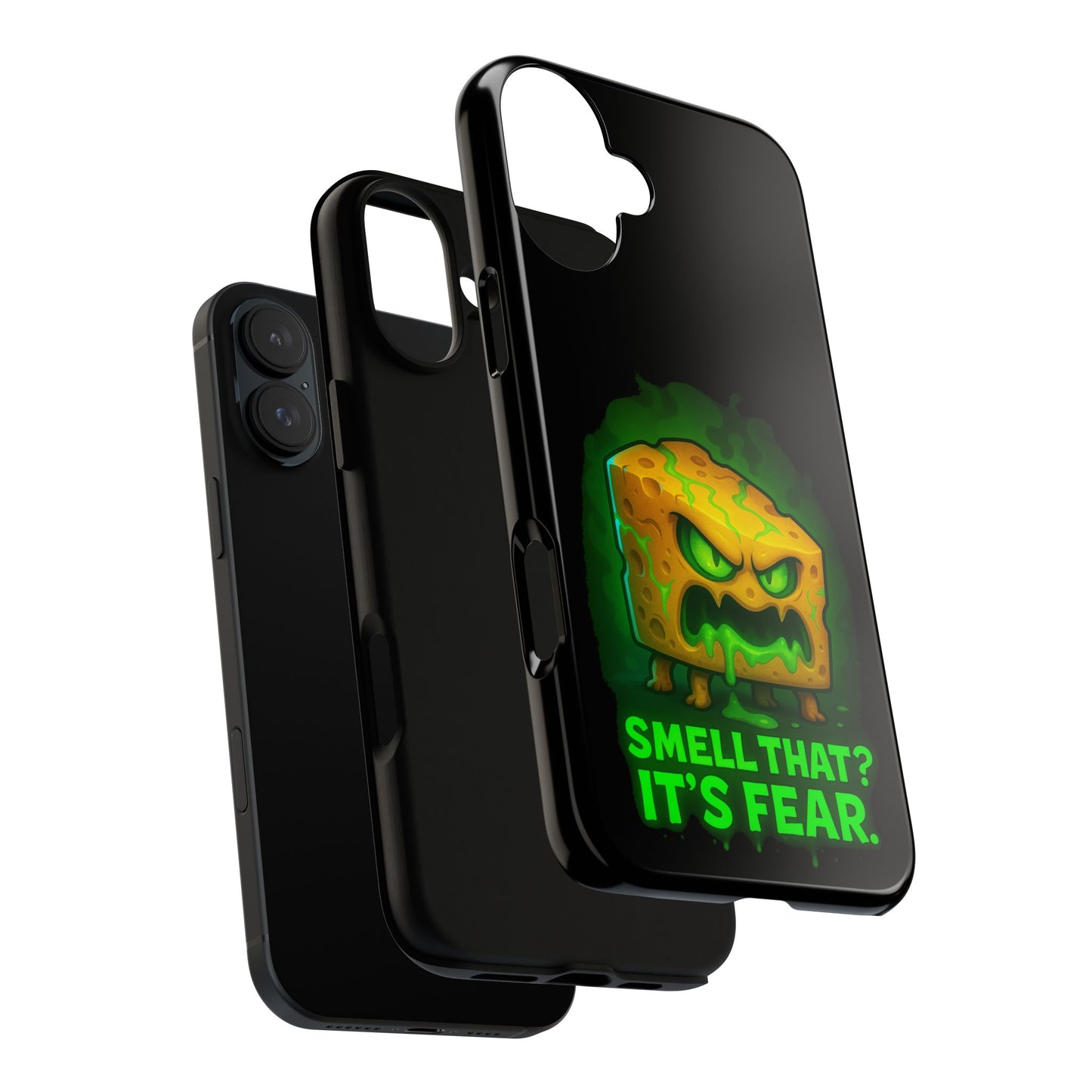 Phone Case — 'Smell That? It's Fear.' Spooky Cheese Monster Protective Case