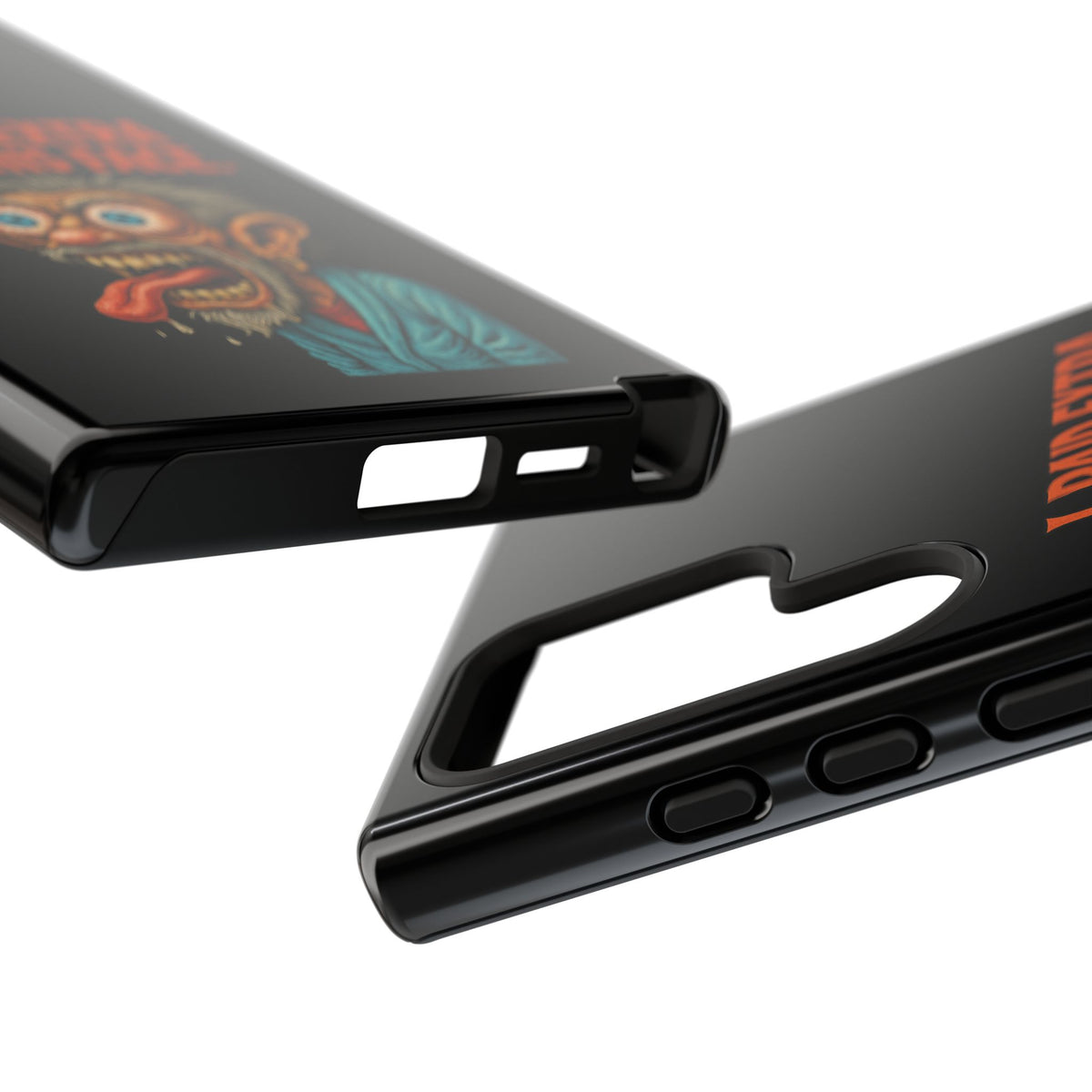 Funny ‘I Paid Extra For This Face’ Phone Case — Retro Horror Cartoon Design