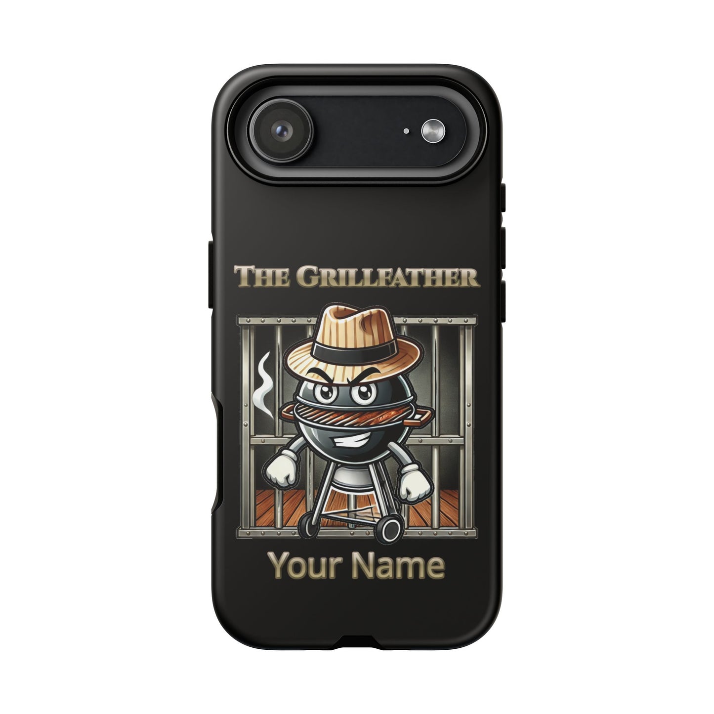 Grillfather Personalized Phone Case — Funny BBQ Smoker Design