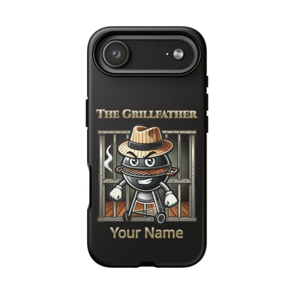 Grillfather Personalized Phone Case — Funny BBQ Smoker Design