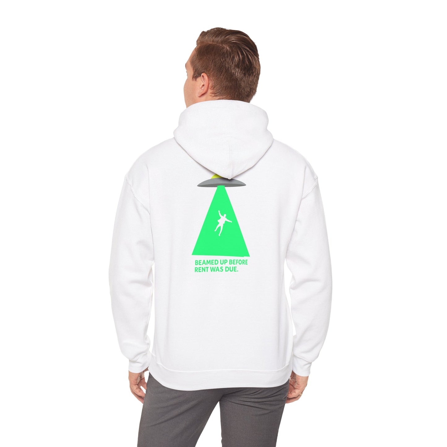 Beamed Up Before Rent Was Due Hoodie