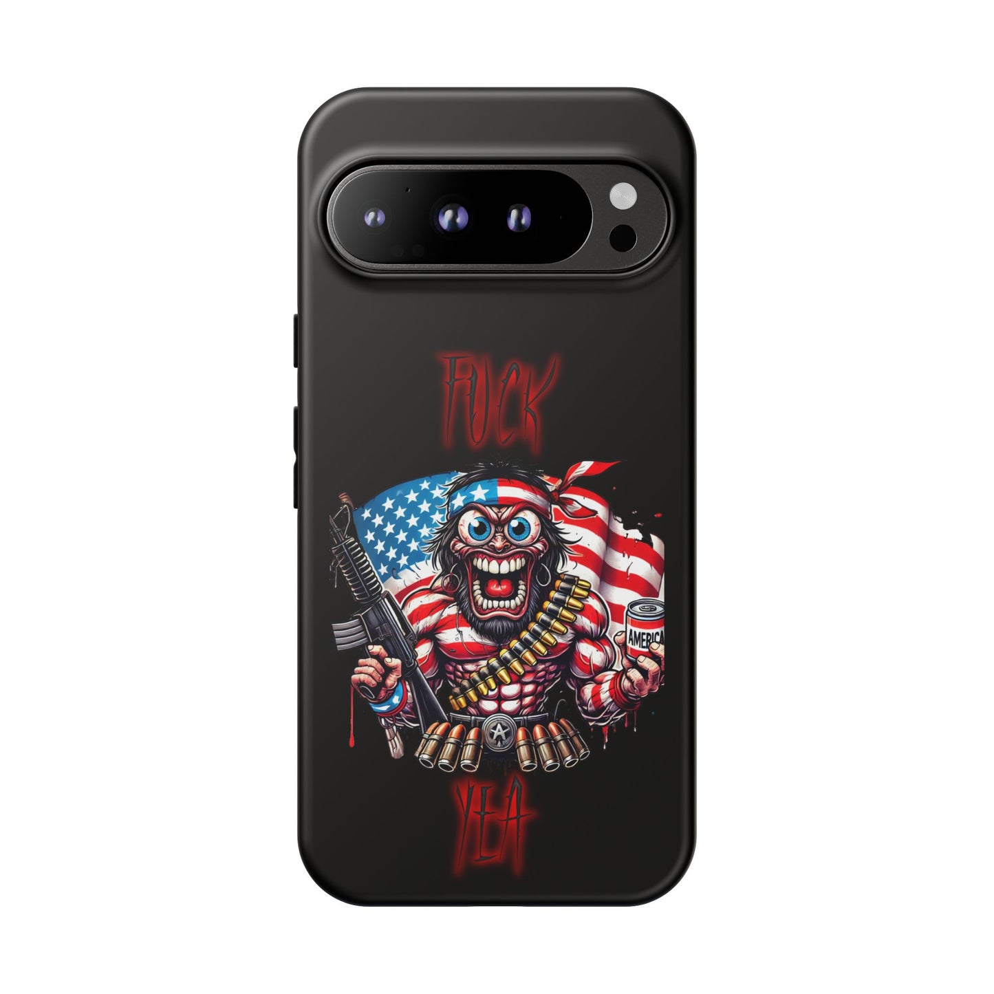 Phone Case — American Flag Skull Soldier Design (Tough Cases)