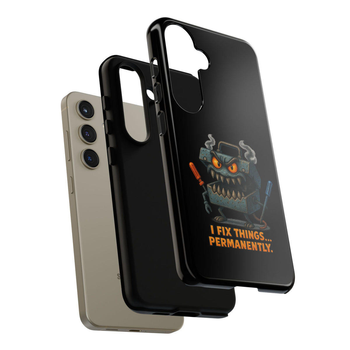 Phone Case — 'I Fix Things... Permanently' Mechanic Tool Monster Protective Case