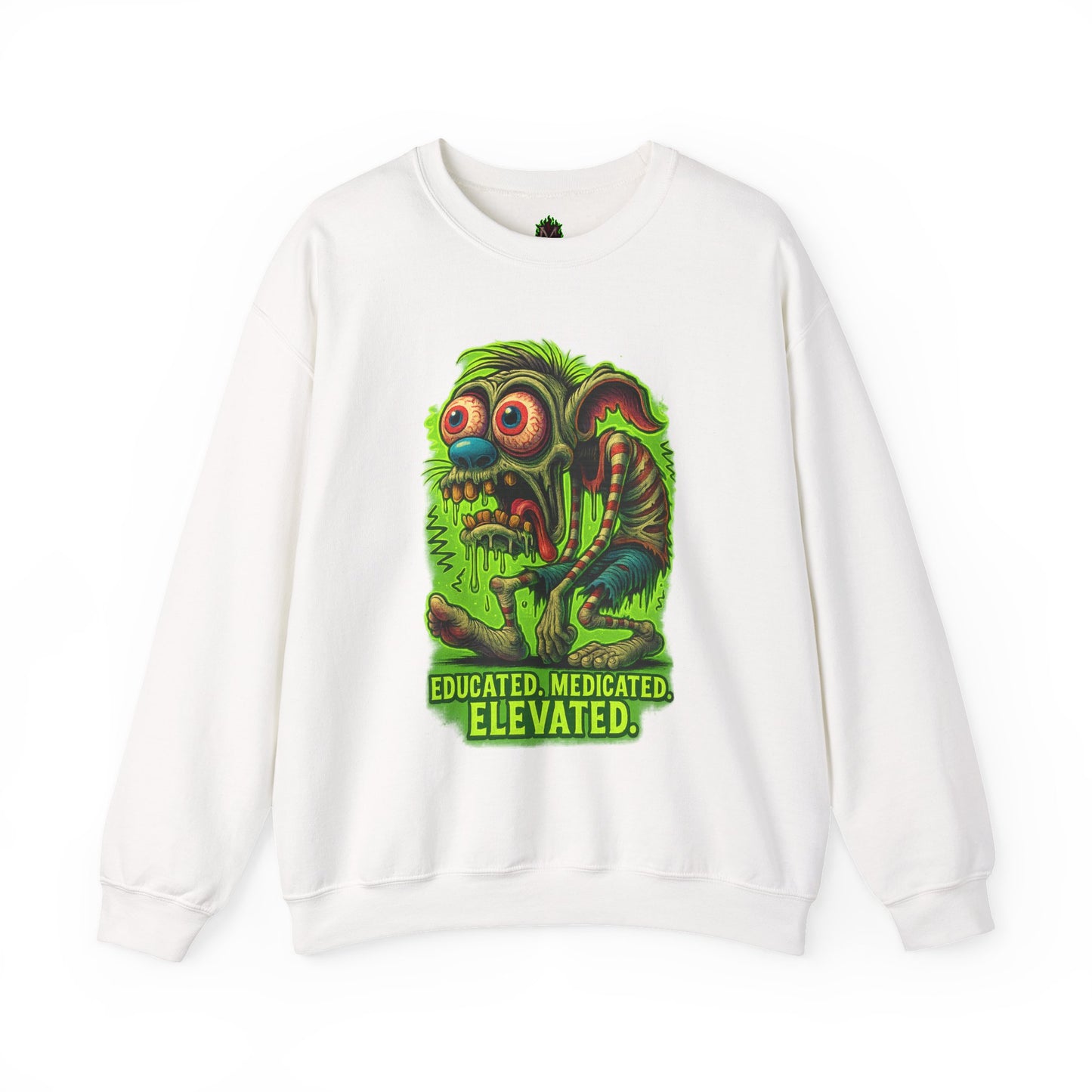 Educated. Medicated. Elevated. Crewneck Sweatshirt