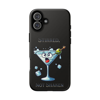 Stirred Not Shaken Phone Case — Funny Martini Cocktail Design