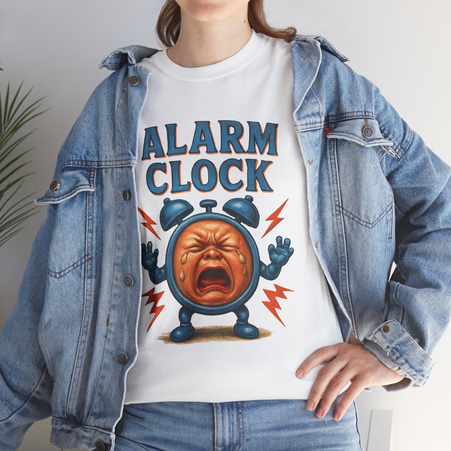 Alarm Clock crying face Tee | Funny Retro Alarm Clock design
