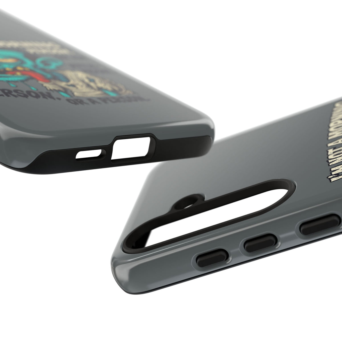 Funny Zombie Phone Case — "I'm Not a Morning Person" Graphic Tough Case