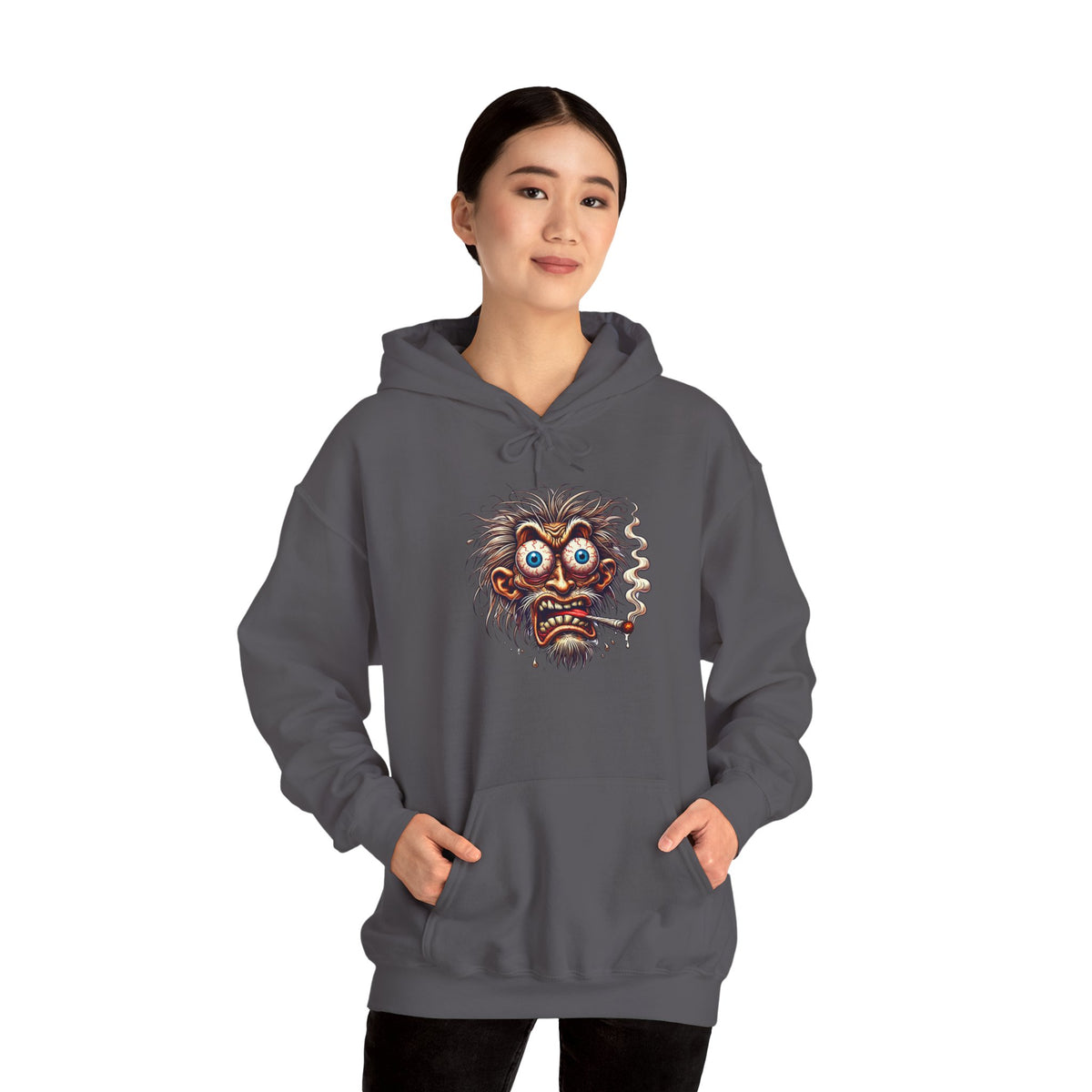 Hoodie — Freaky Monster Face Graphic Pullover