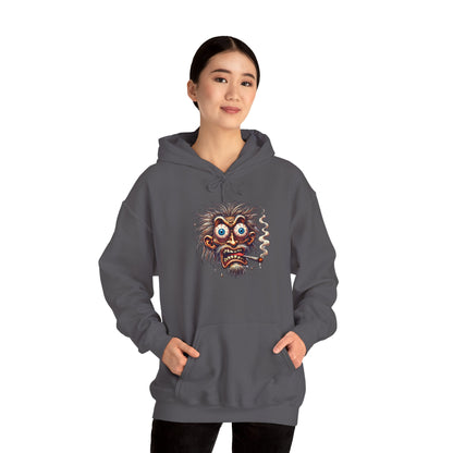 Hoodie — Freaky Monster Face Graphic Pullover