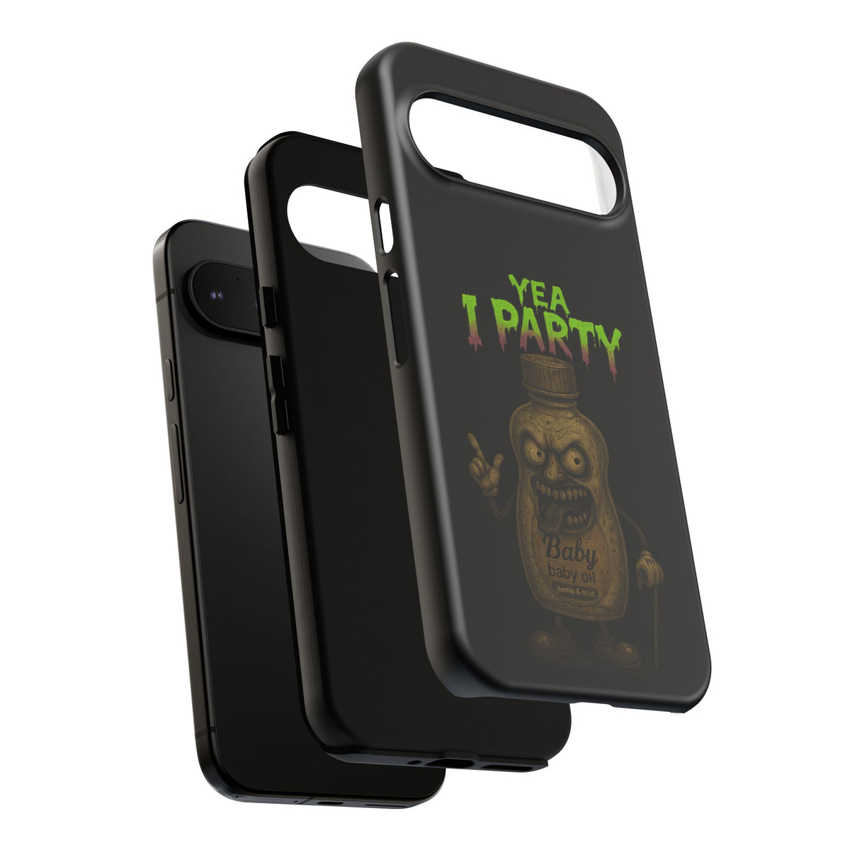 Phone Case — 'Yea I Party' Creepy Baby Bottle Graphic