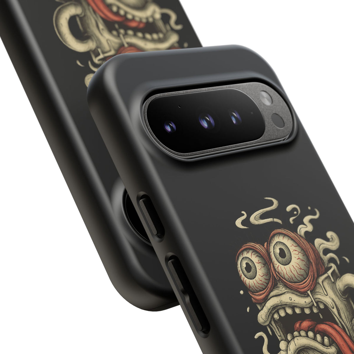 Tough Cases: Retro Hot Coffee Monster Phone Case — Funny 'If Your Mug...' Quote