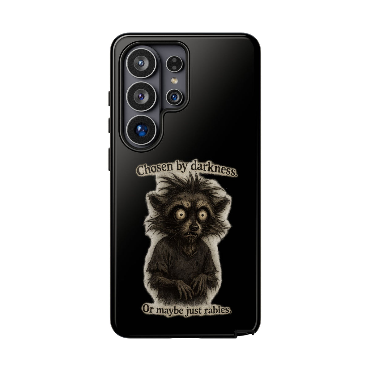 Phone Case - "Chosen by Darkness (Or Maybe Just Rabies)" Cute Creepy Retro Creature Protective Case