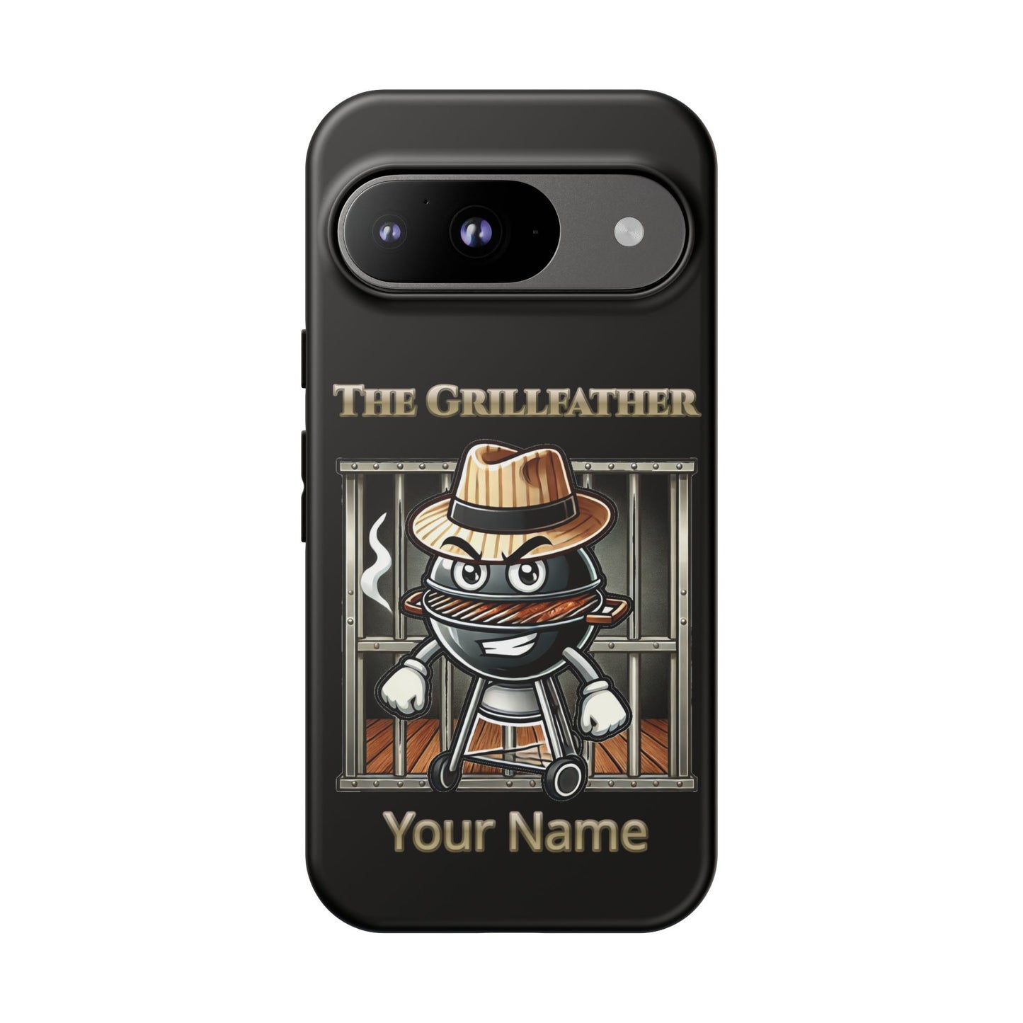 Grillfather Personalized Phone Case — Funny BBQ Smoker Design