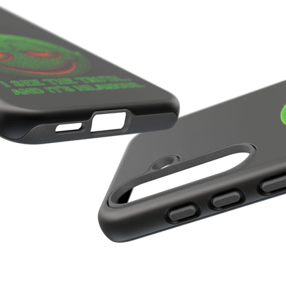 Phone Case — Green Smiley 'I See The Truth... And It's Hilarious' Protective Cover