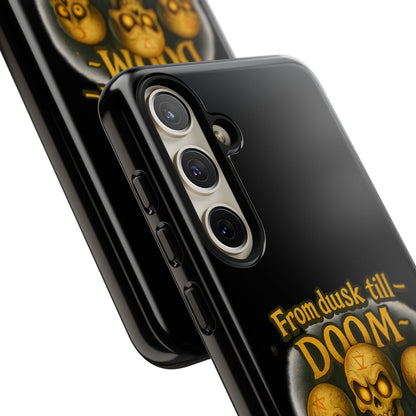 Phone Case — "From Dusk Till Doom We Jam" Skeleton Band Design
