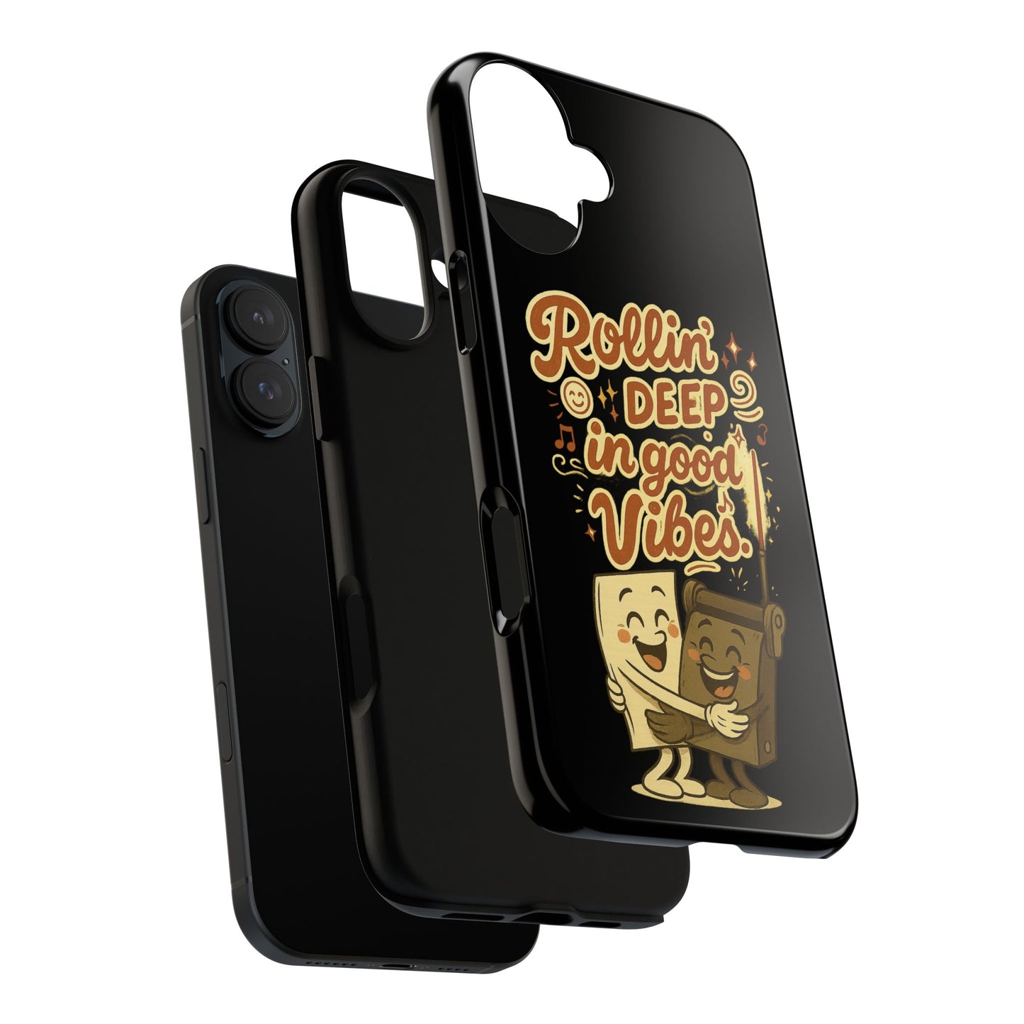 Phone Case — "Rollin' Deep in Good Vibes" Cartoon Retro Design