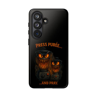 Phone Case - 'Press Purée...and Pray' Halloween Horror Protective Cover