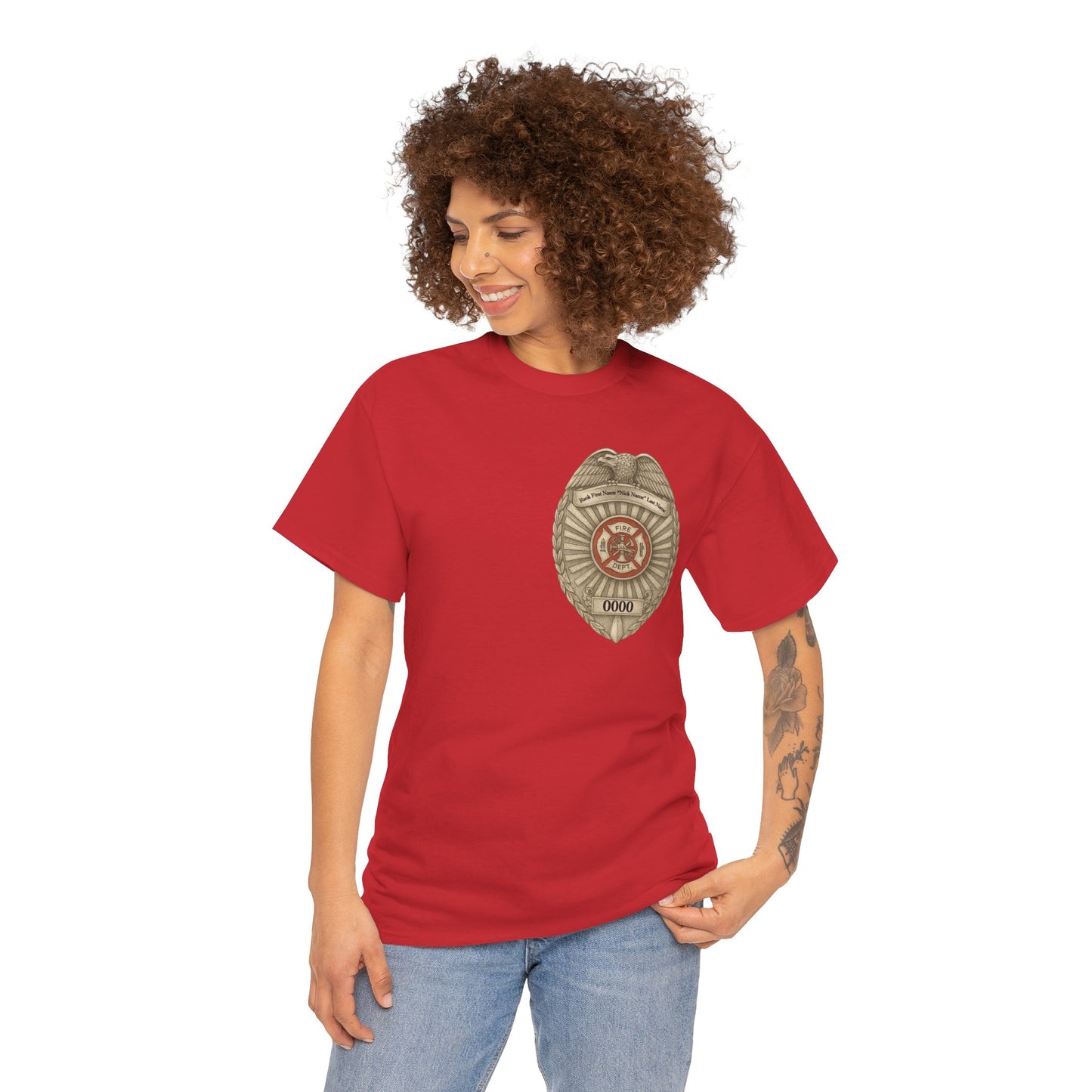 Flames Test Metal – Courage Firefighter Tee