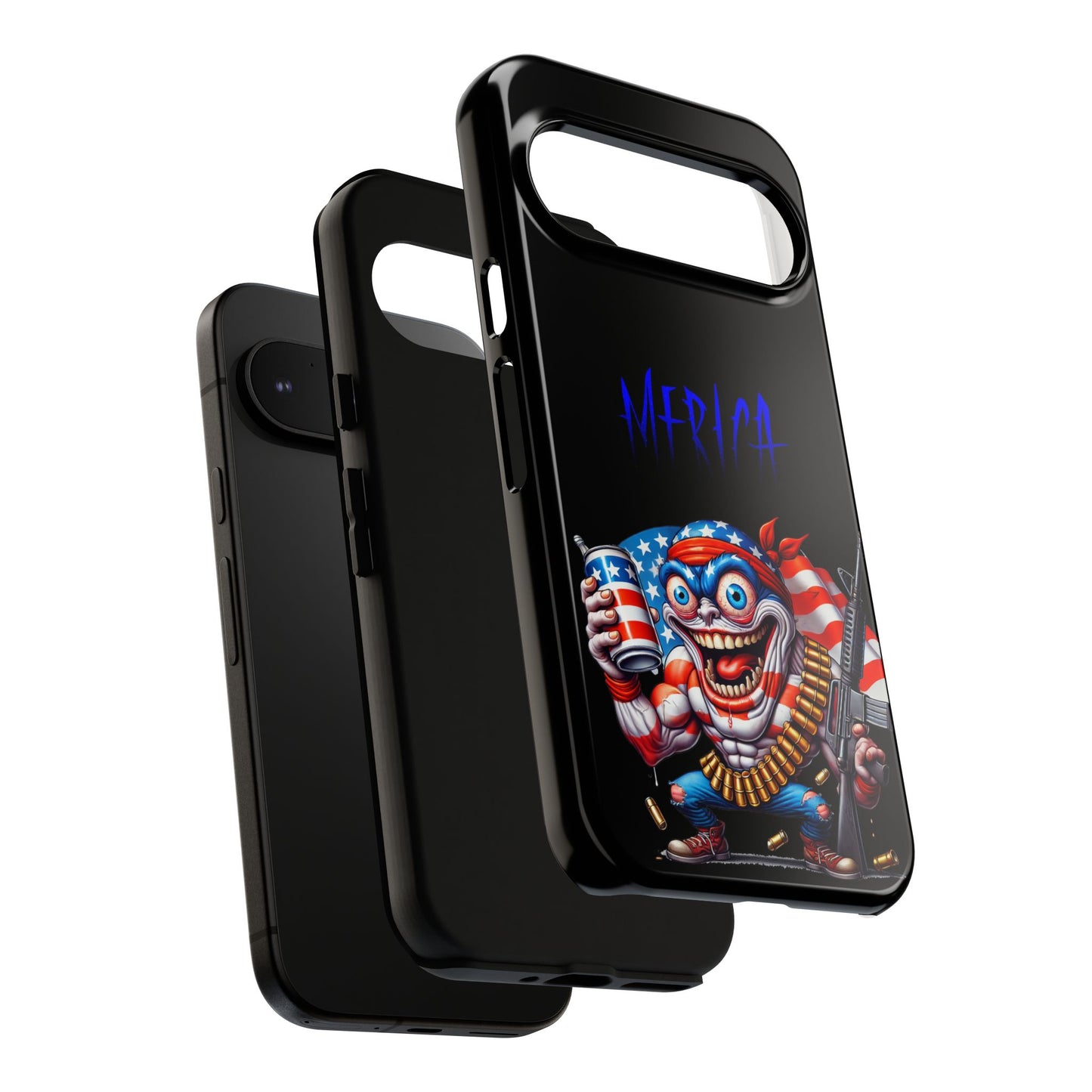 Phone Case — Patriotic 'Merica Clown with Flag, Beer & Rifle