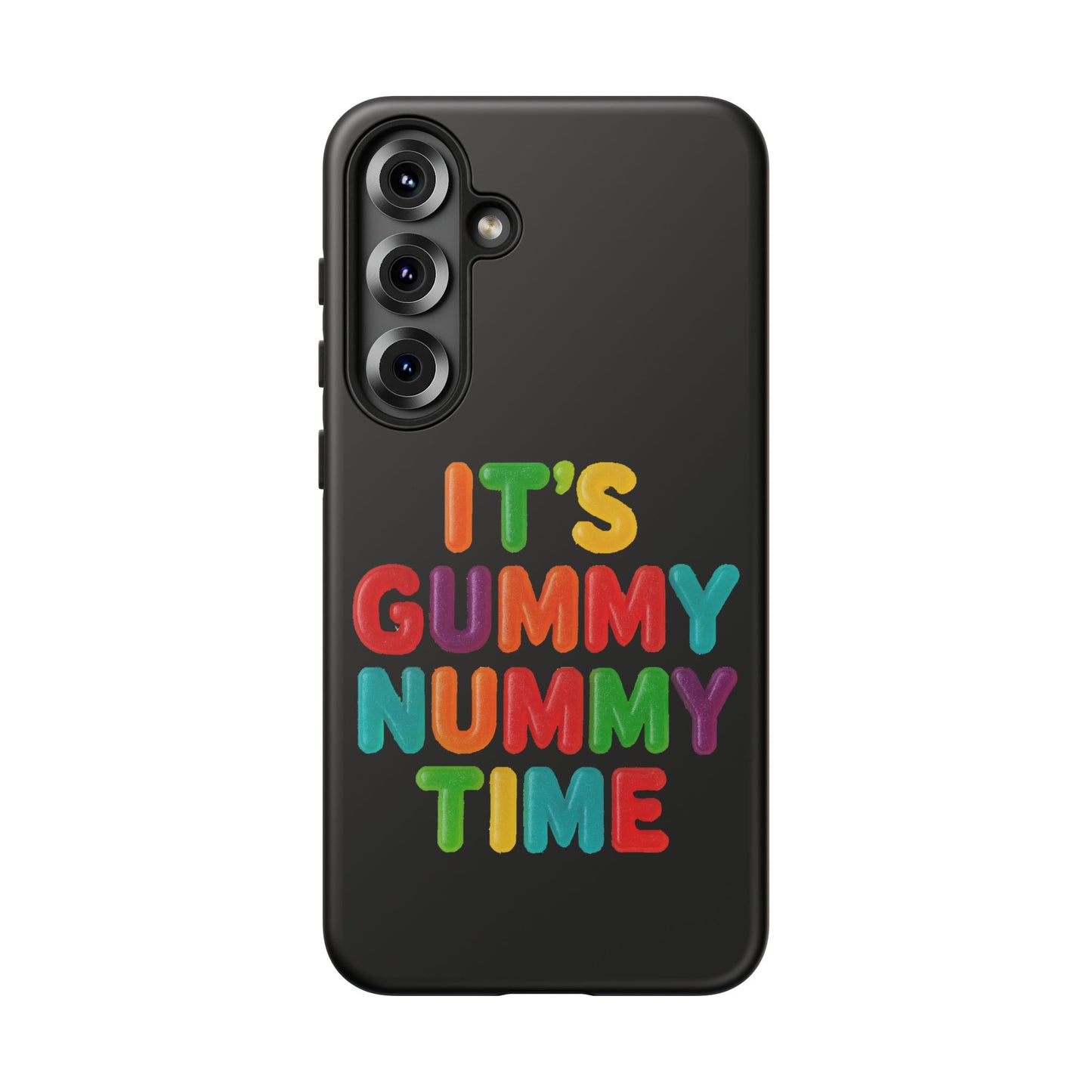Phone Case — "It's Gummy Nummy Time" Colorful Candy Lettering Protective Case