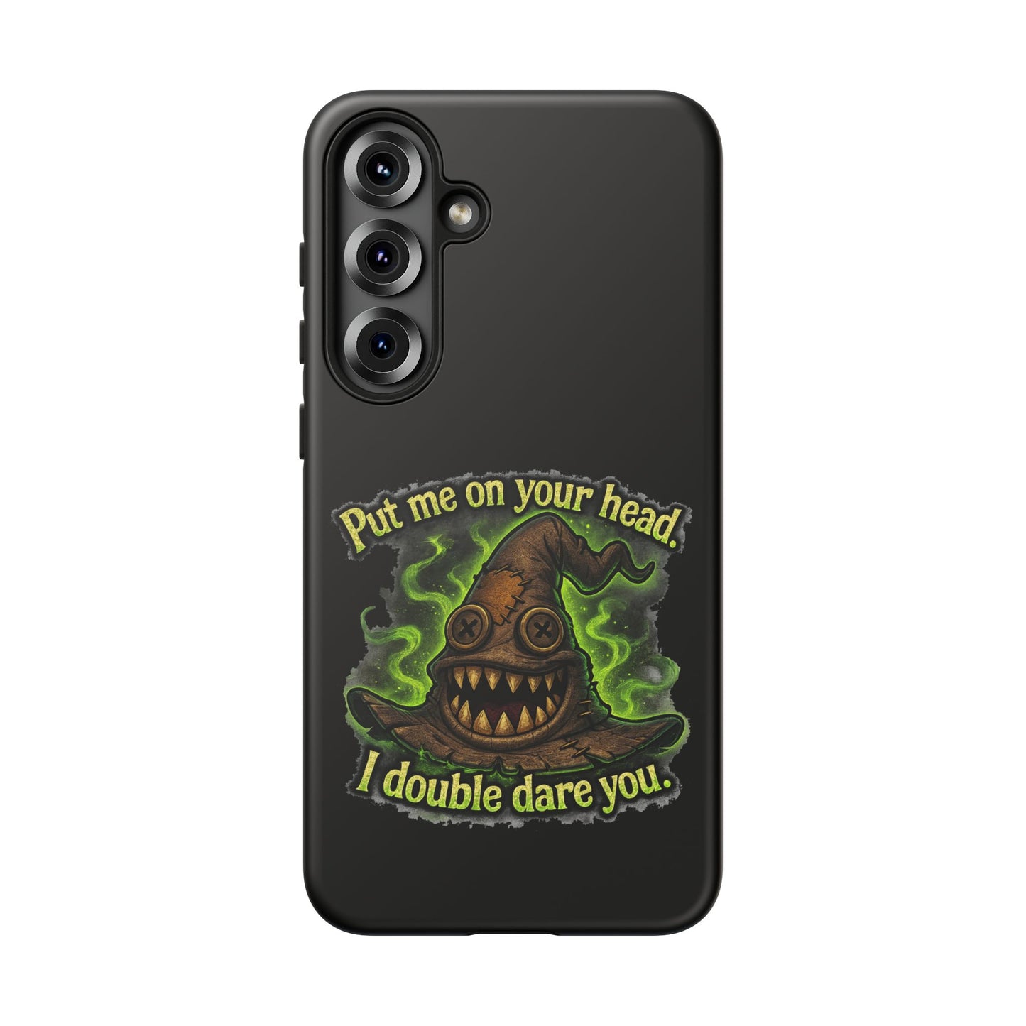 Phone Case — 'Put Me On Your Head, I Double Dare You' Witch Hat Horror Design