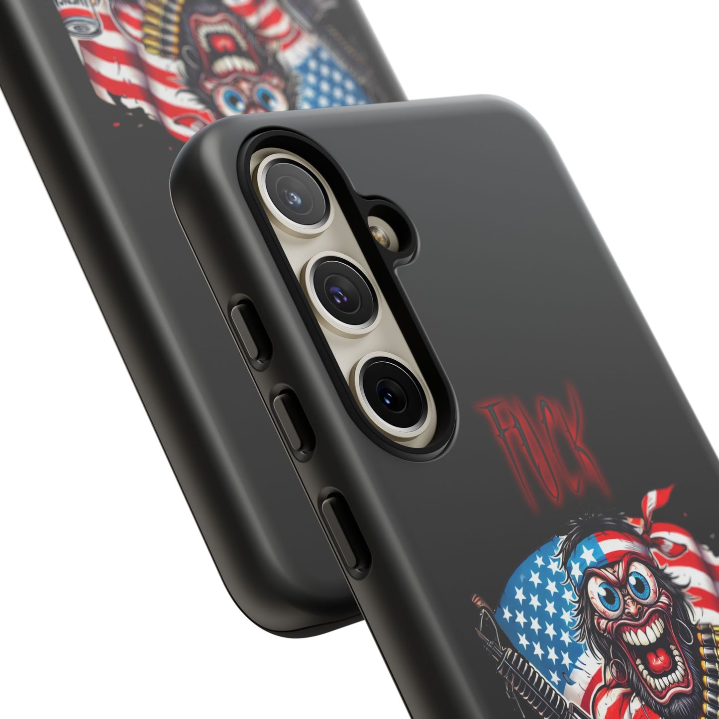 Phone Case — American Flag Skull Soldier Design (Tough Cases)