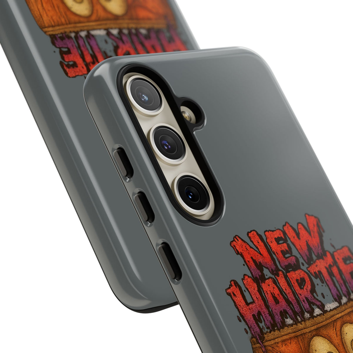 Phone Case — 'New Hairte' Funny Grinning Tongue-Out Monster Design
