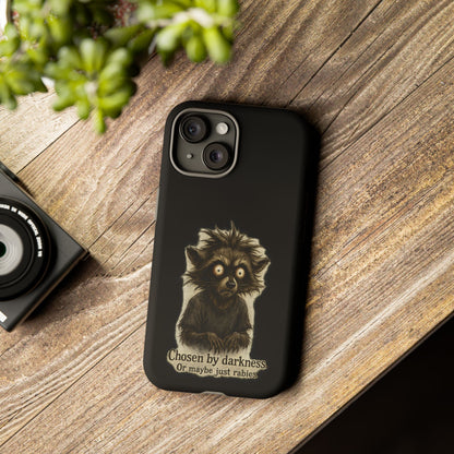Phone Case — "Chosen by Darkness (Or Maybe Just Rabies)" Cute Creepy Lemur Design