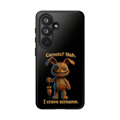 Phone Case — Creepy Bunny "Carrots? Nah. I crave screams." Horror iPhone Case