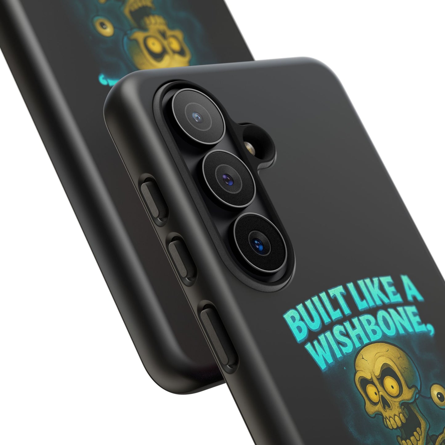 Phone Case — "Built Like a Wishbone, Vibes Like a Crypt Keeper" Skeleton Tough Case