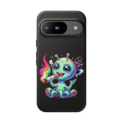 Alien Smoking Rainbow Joint Phone Case — Cute Psychedelic Cannabis iPhone Cover