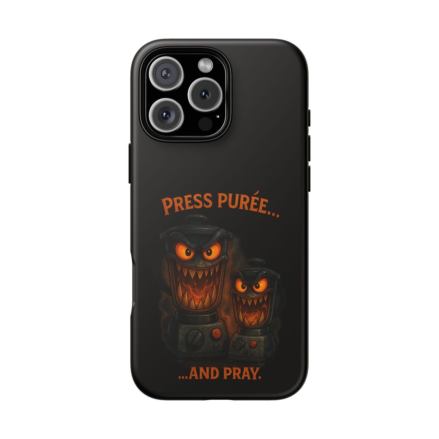 Phone Case - 'Press Purée...and Pray' Halloween Horror Protective Cover