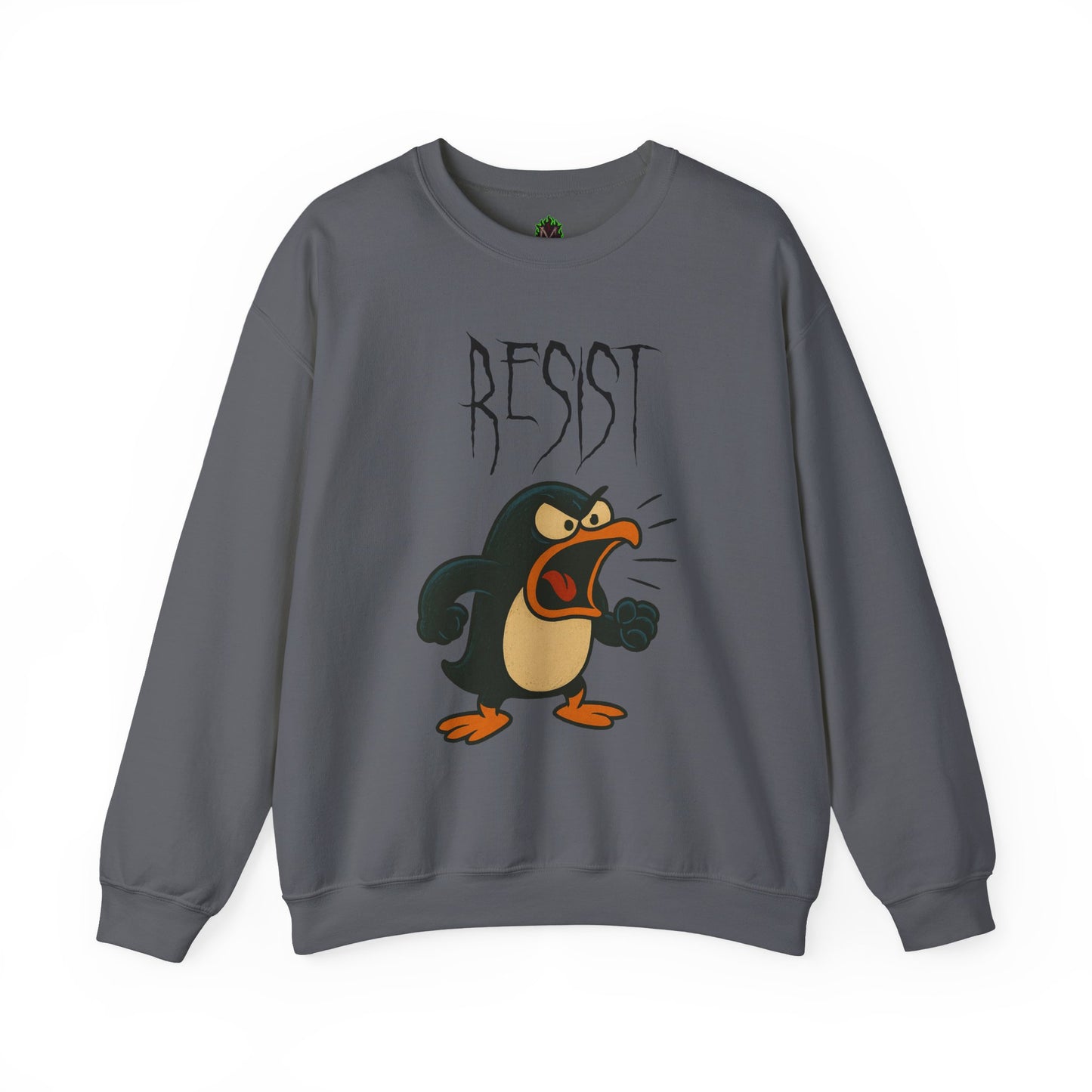 Resist – Angry Penguin Crewneck Sweatshirt