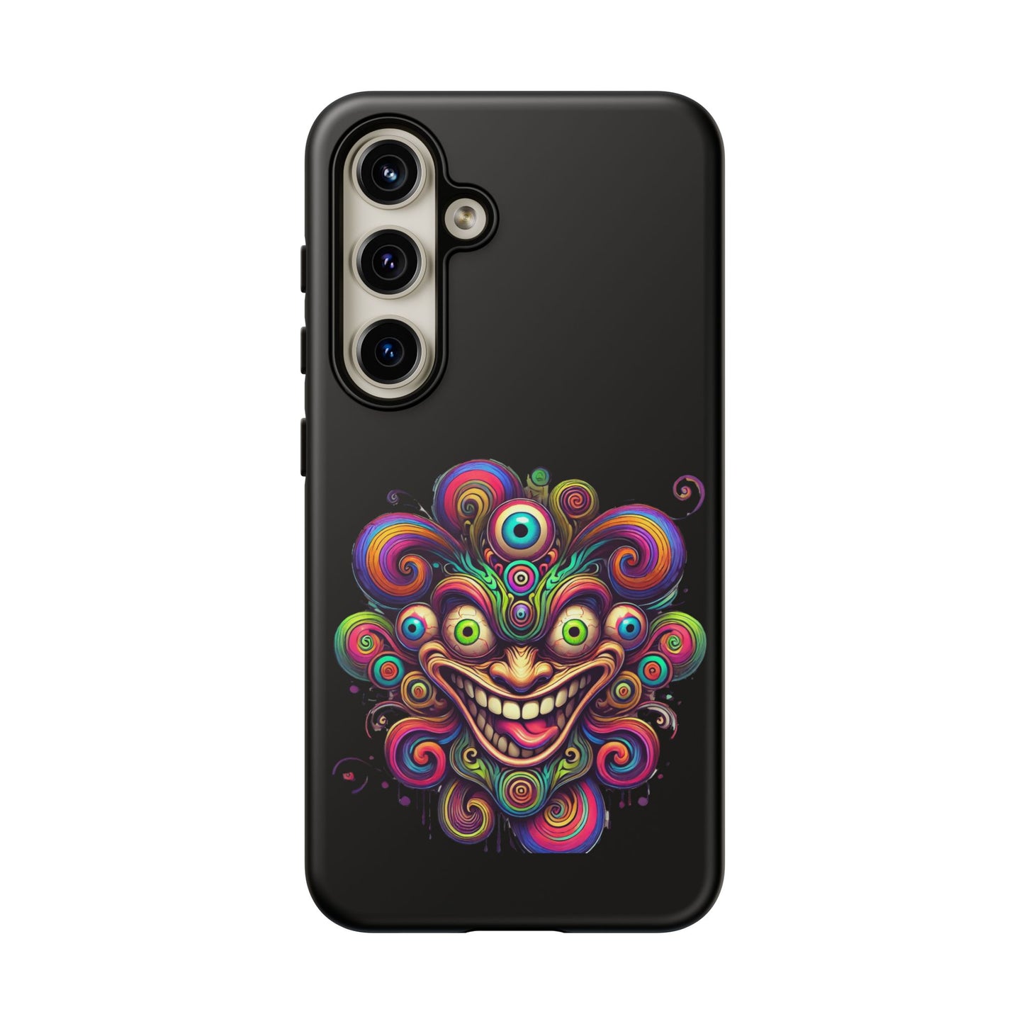 Psychedelic Jester Phone Case — Colorful Creepy Clown Tough Case