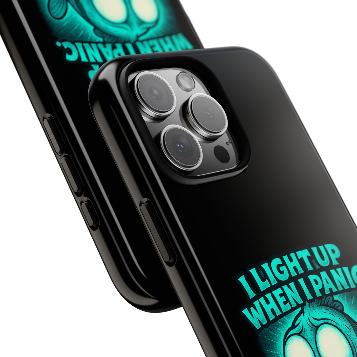 Phone Case — "I Light Up When I Panic" Glow Fish Anxiety Phone Case