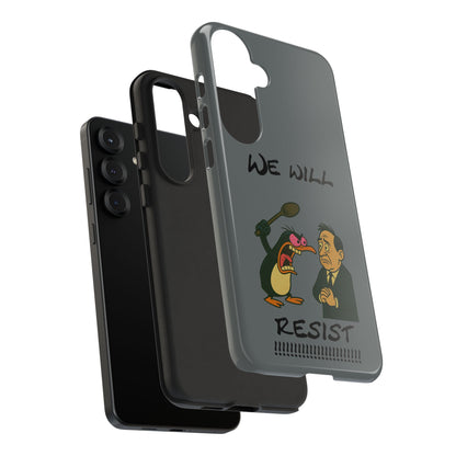 Phone Case - "We Will Resist" Cartoon Protest Design