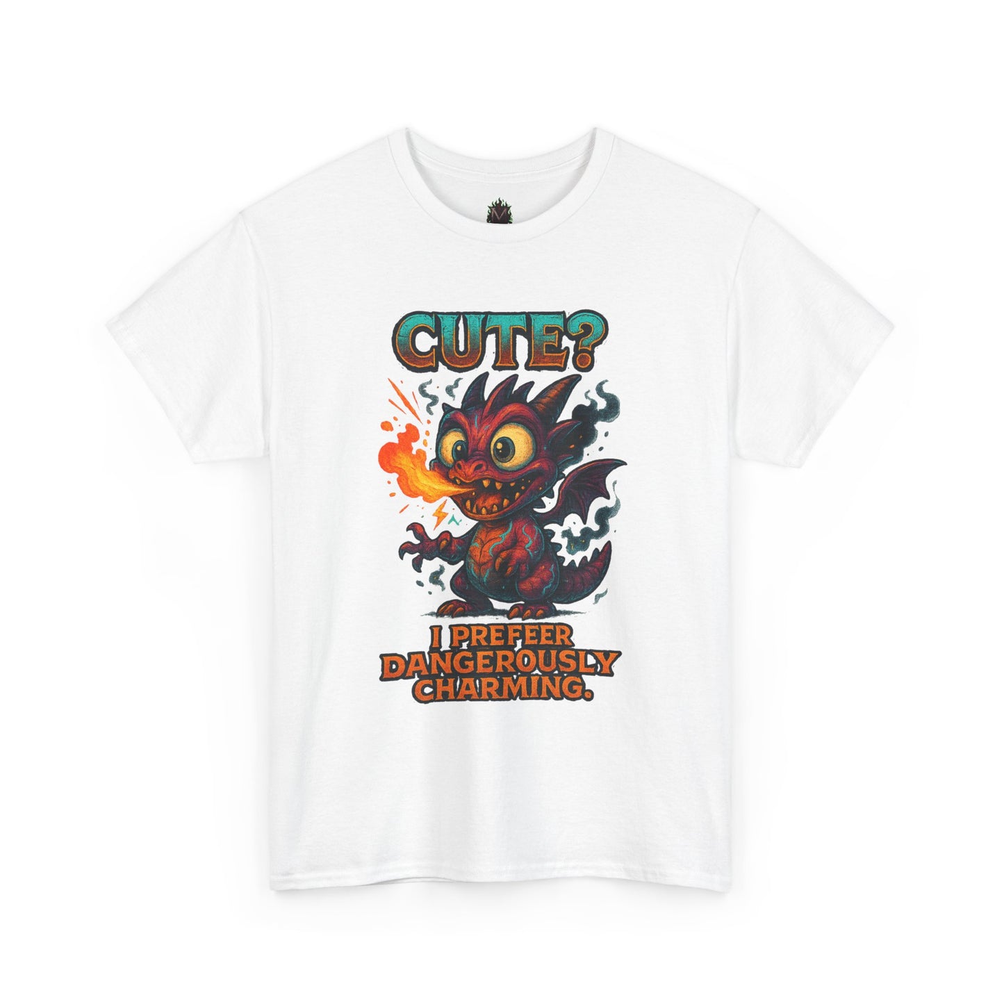 Cute? I Prefer Dangerously Charming Dragon Tee | Fiery Cartoon Demon