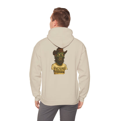 Zombie Cowboy Hoodie — "Ain't No Grave Can Hold This Man Down YEEHAW" Graphic
